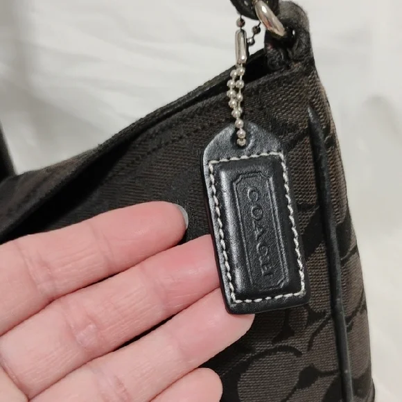 Coach Y2K Monogram C Clip Black Shoulder Bag W Hangtag - Picture 3 of 15
